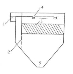 异向流斜板沉淀池示意图